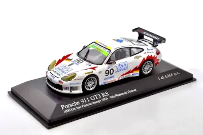 Minichamps 400046980 Porsche 911 GT3 RS #90 T2M Motorsport 'Ickx - Rabineau - Tinseau' 1000 Km Spa 2004