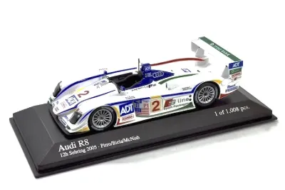Minichamps 400051302 Audi R8 #2 'Pirro - Biela - McNish' 2nd pl 12 hrs of Sebring 2005